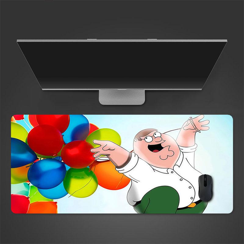 Peter Griffin Mouse Pad, Large Gaming Desk Mat, Non-slip XXL Mousepad for Laptop & Tablet, Mini PC Playmat with Stitched Edges