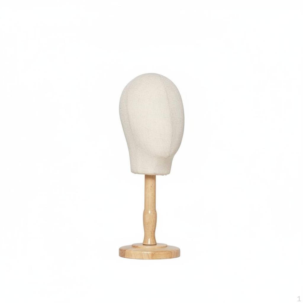 Espositore da Tavolo per Cappelli Manichino Versatile in Legno Testa di Manichino Legno Massiccio Espositore da Banco per Cappelli per Rivenditori,