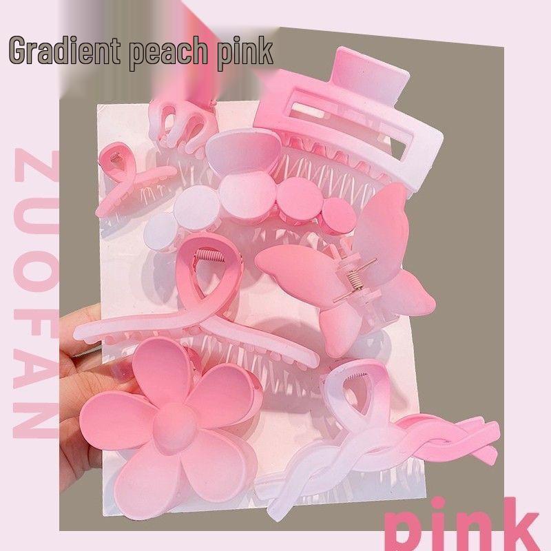 Colorful Claw Clip Set for Women - High-end Back of Head Hair Accessories