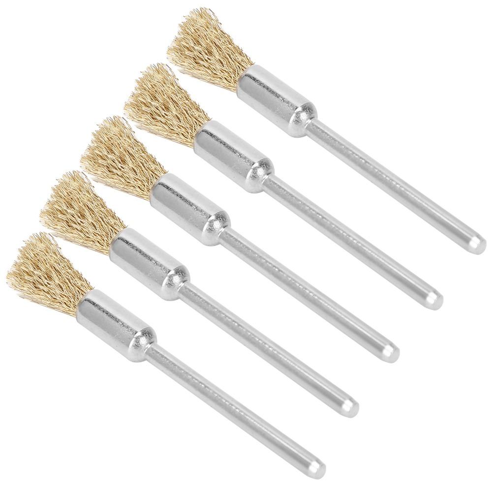5pcs Mini Size Nail Drill Bit Cleaning Brush Manicure Wire Brush Daily Tool Cleaning Work
