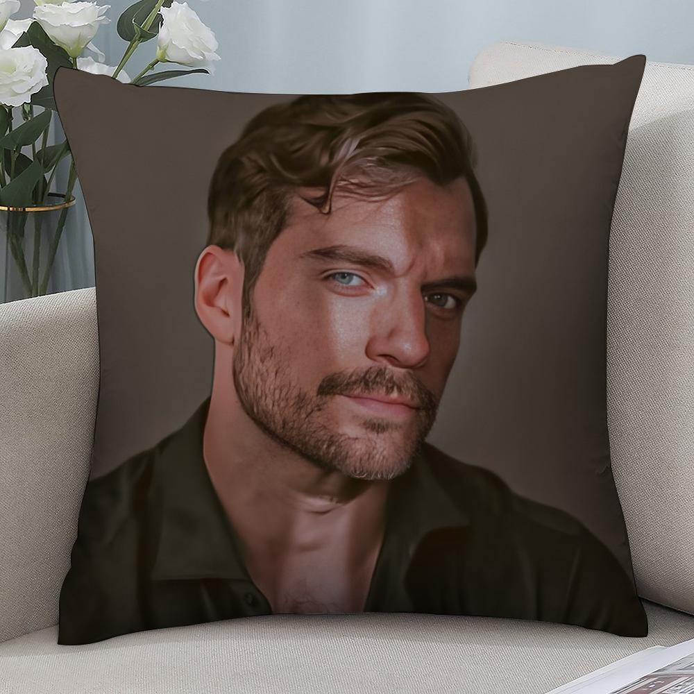 Super Star H-Henry Cavill Pillow Case 3D Print Polyester Fiber 40*40 Cm Home Sofa Throw Pillow Cover Decoration Festival Gift