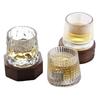 Creative Rotating Glass Tumbler Ins Japanese Hammer Pattern Beer Cup Foreign Wine Cup Whisky Cup