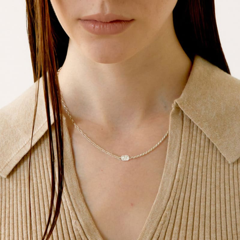 fINE HABIT Rope&Stamp Chain Necklace