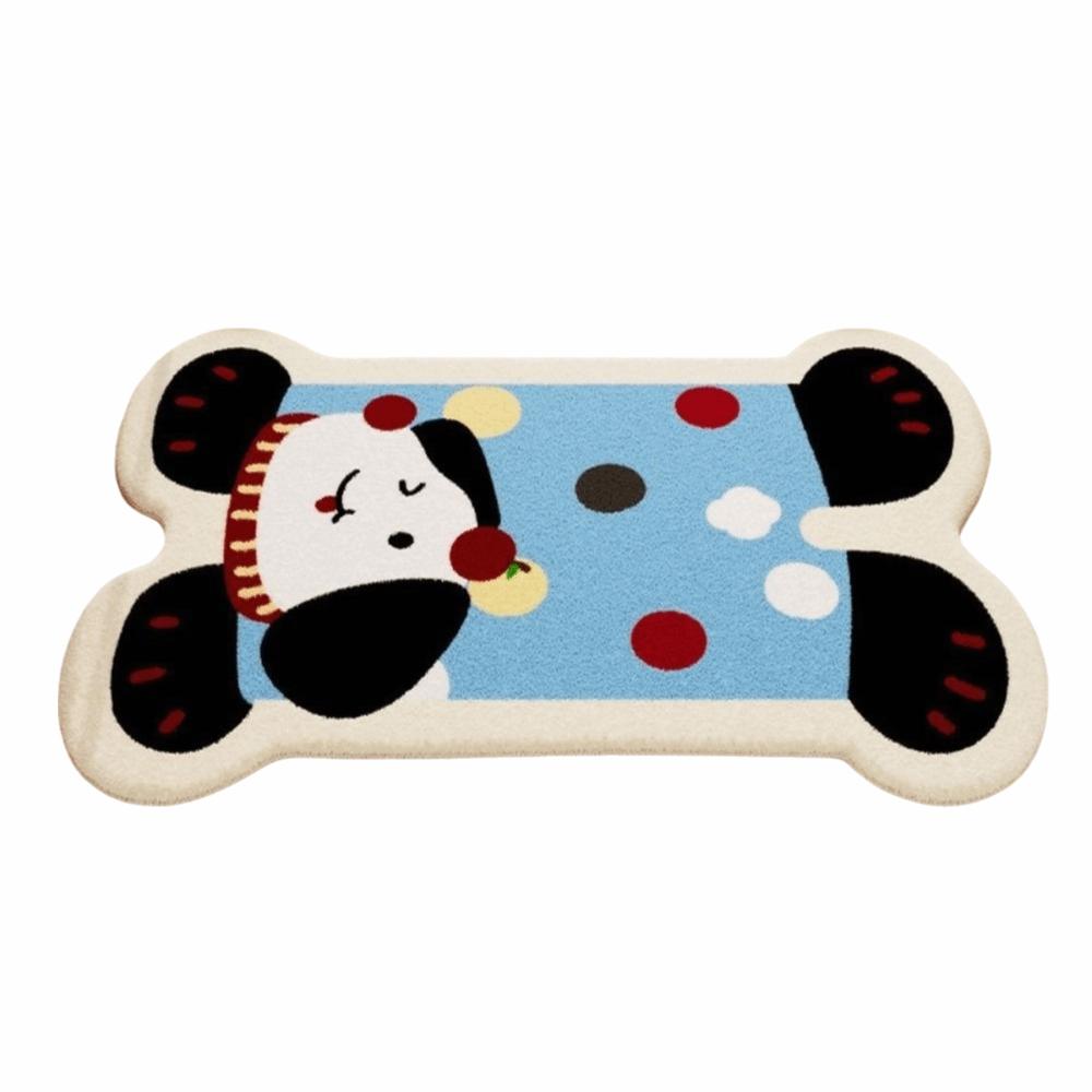 Plush Material Toilet Carpet Cartoon Design Bathroom Rug Animal Theme Foot Mat  Bathroom Use