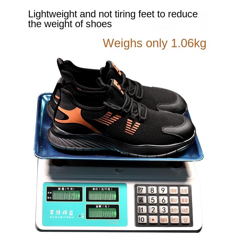Men's Labor Insurance Shoes, Breathable and Lightweight, Anti-smashing and Anti-piercing Steel Baotou Work Shoes