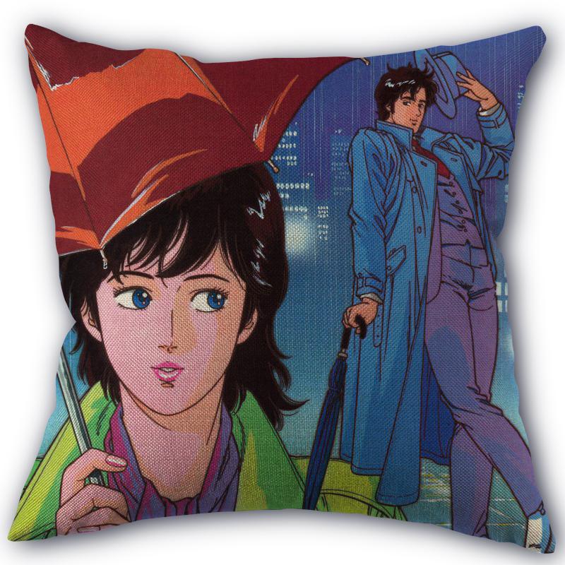 Custom Pillowcase City Hunter High Quality Home Textile Cotton Pillow Cover Wedding Decorative Pillow Cover Square 45X45cm 01-11