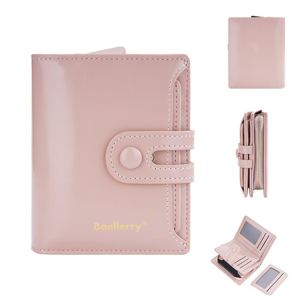 Patent Leather Short  Wallets Korean Style Change Bag Temperament Women Clutch Bag  Outdoor