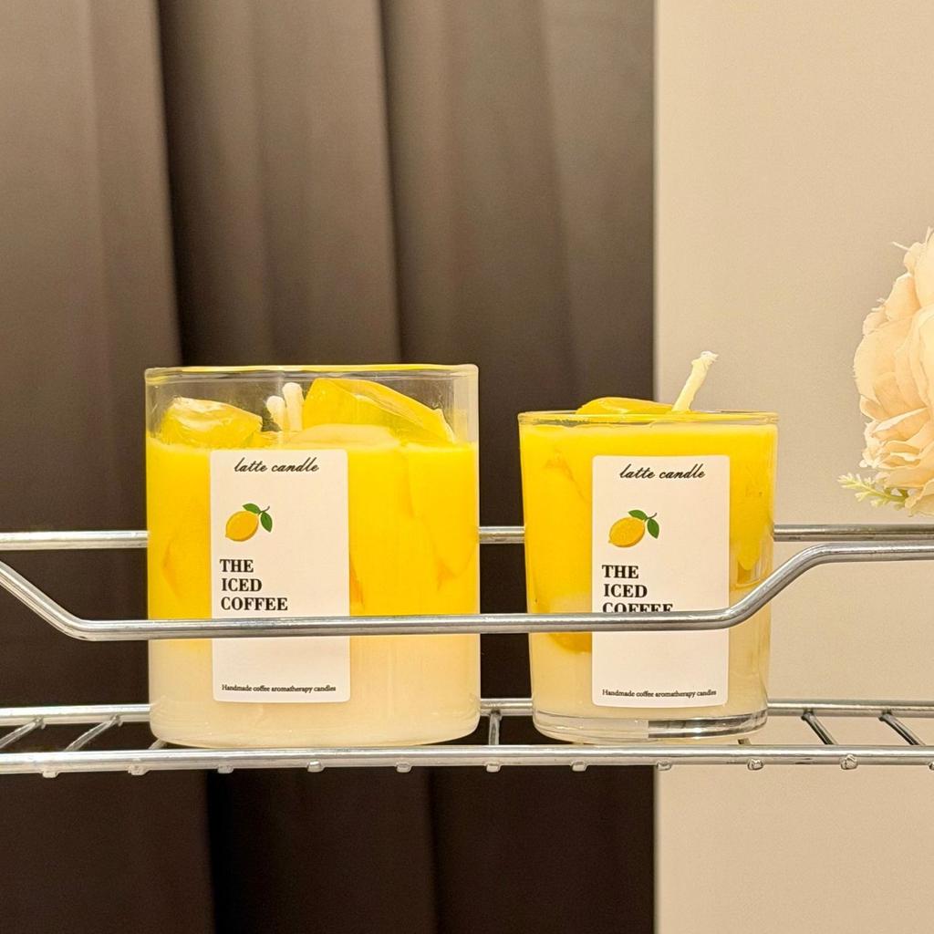 Iced Coffee Scented Candle—Souvenir, Gift, Birthday, Latte-Scented Candle, Creative Fragrance, Smokeless, Handmade Candle