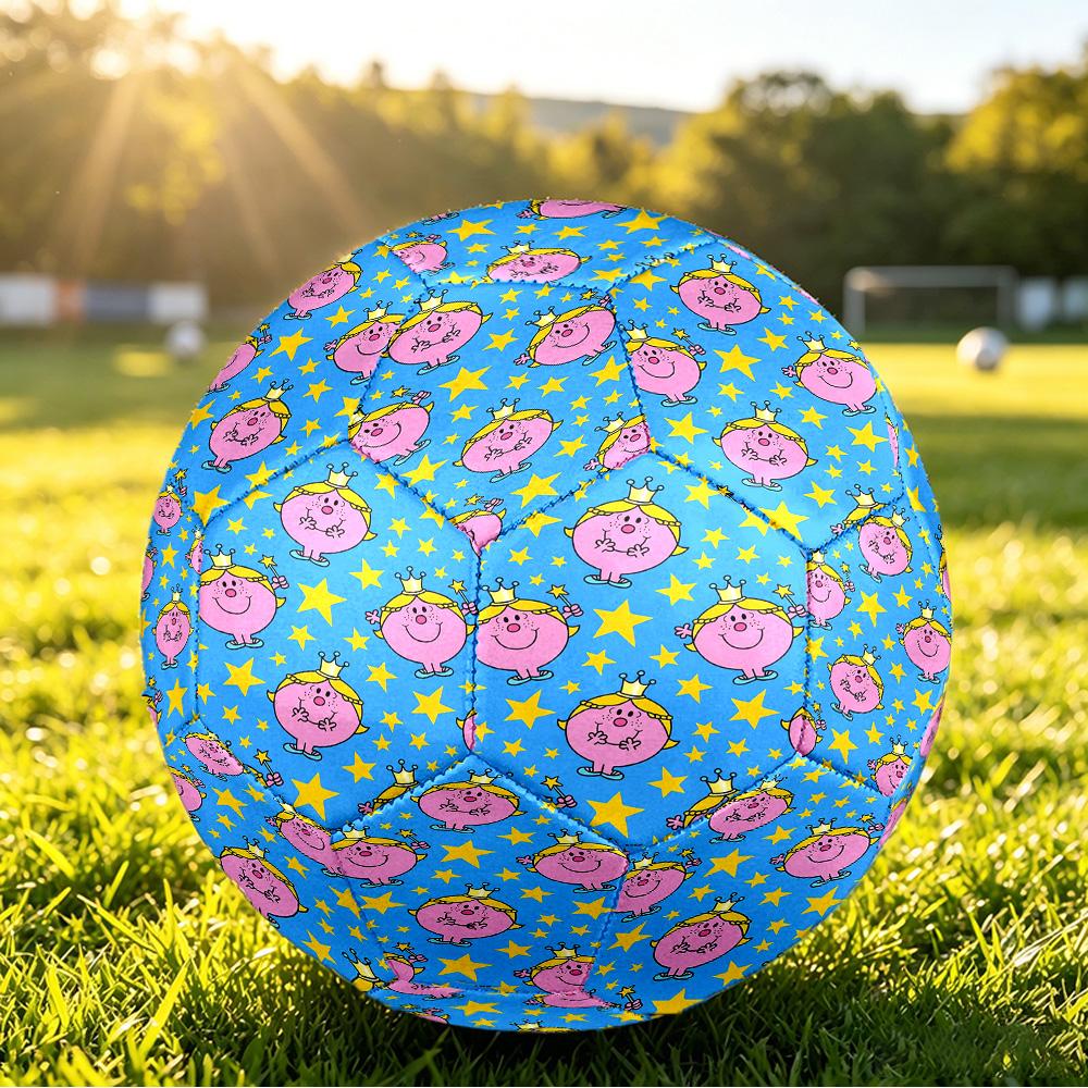 Size 5 Football Mr. Men & Little Miss Pattern, Wear‑Resistant Soccer Ball for Match Training Daily Sports Play