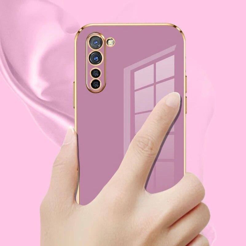 Dla OPPO Znajdź X2 Lite etui Oppo reno3 5G etui na telefon CPH2005 luksusowe kwadratowe poszycie odporne na wstrząsy silikonowe etui na tył reno 3 5G