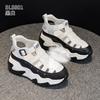 thick-soled Roman leather sandals summer new national style thick-soled inner height increase small casual pig cage shoes