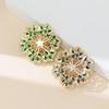 Luxury Gold Zircon Flower Brooch: High-End Fashion, Versatile Corsage Pin