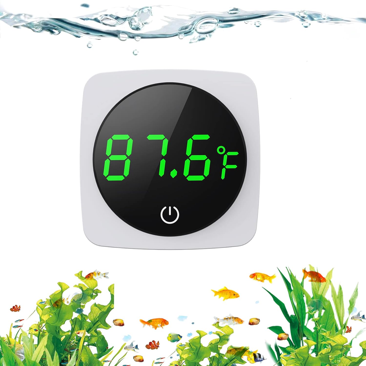 PAIZOO Aquarium Thermometer, LED Digital Fish Tank Thermometer High Accurate to ±0.9℉, Aquarium Fish Tank Accessories for Betta, Goldfish,