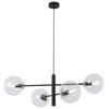 Vicenza Hanging Lamp Black-Chrome 4-Flat Clear Lamp E14