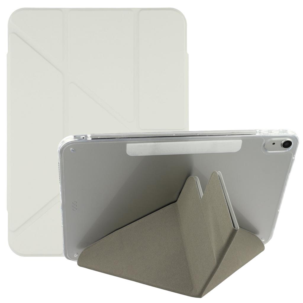 For iPad (2025)/10.9 (2022) Case Magnetic Dual Clasp PU TPU Acrylic Origami Stand Tablet Cover