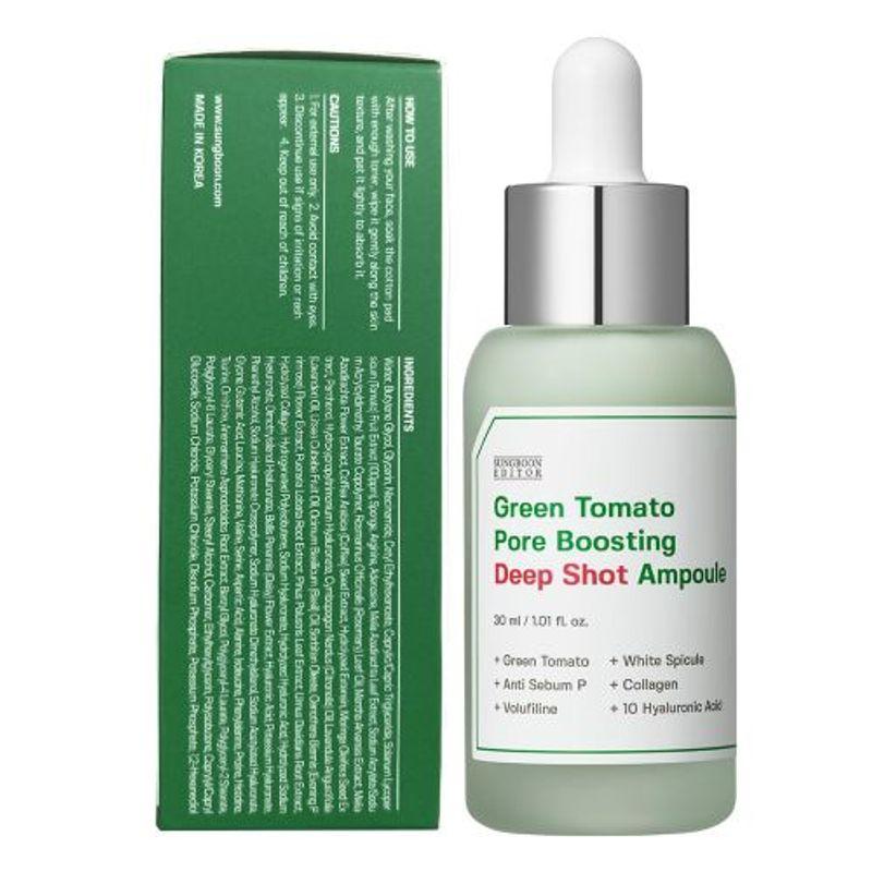SUNGBOON EDITOR Green Tomato Pore Boosting Deep Shot Ampoule 30ml