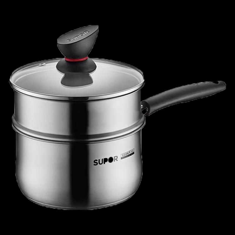 Supor 16cm 304 Stainless Steel Saucepan with Steamer