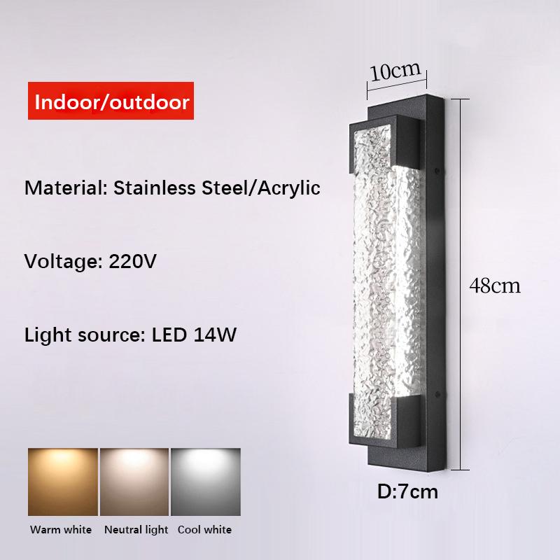 

Современные наружные настенные светильники Светильники для крыльца Садовый светильник Длинный настенный светильник Водонепроницаемый настенный светильник из нержавеющей стали Светильники Cold White