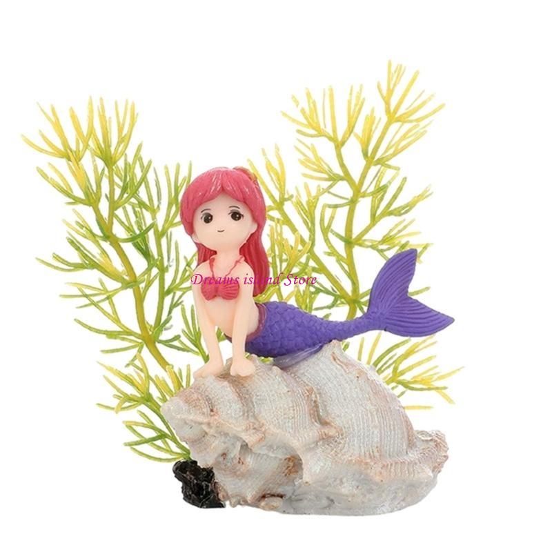 Aquariums Handicrafts Blond Girl Crafts Decorations FishTank Landscape Supplies HX6C
