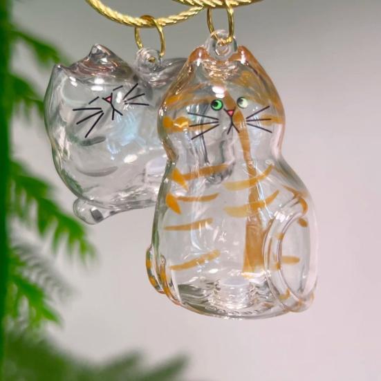 Cat Hair Storage Bottle Transparent Pet Fur Keepsake Keychain for Collecting Cats Dogs Hair Pet Memorial Gift