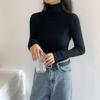 Pulover cu guler rotit Femei Toamna Iarna Nou Subțire cu mânecă lungă Pulover cu gât înalt Pulovere tricotate Pulover alb Topuri de bază Haine casual femei