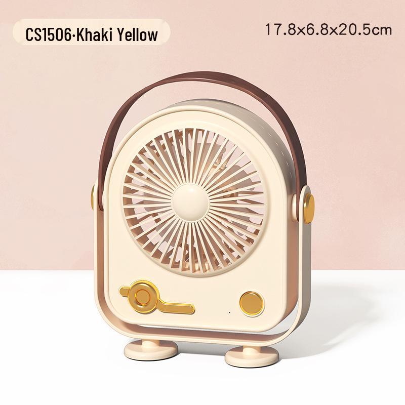 

Retro Upgraded Portable Rechargeable Fan for Home, Office, and Outdoor Use 17.8x6.2x20.5 CM