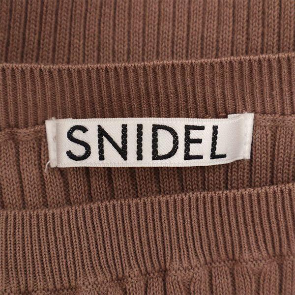 SNIDEL SWNO204032 No Sleeve Rib Long Dress F Brown Women Used