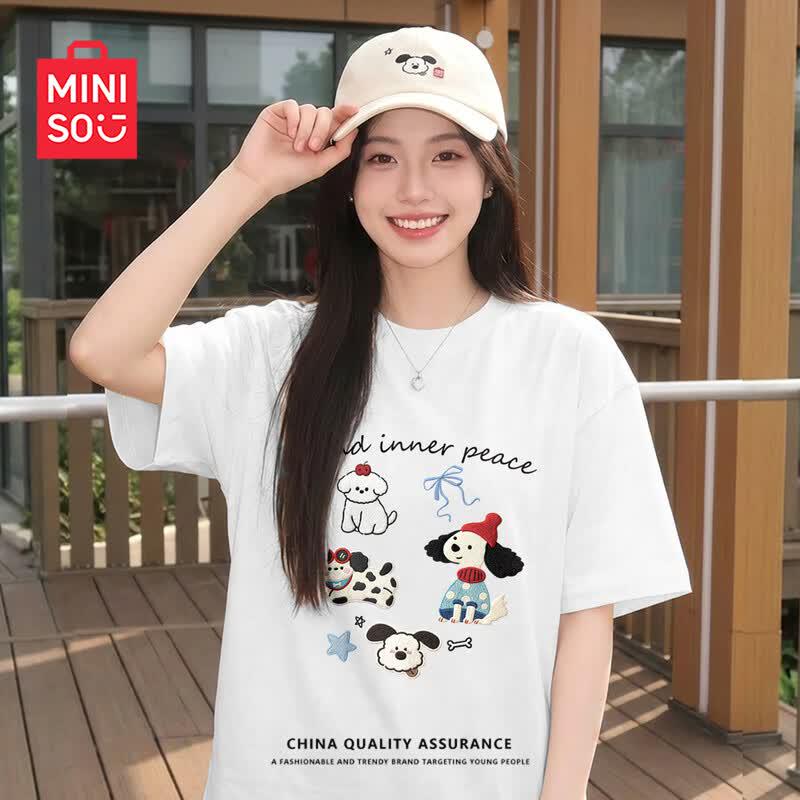 MINISO Women s Ice Silk Short Sleeve Quick-Dry Sport T-Shirt S