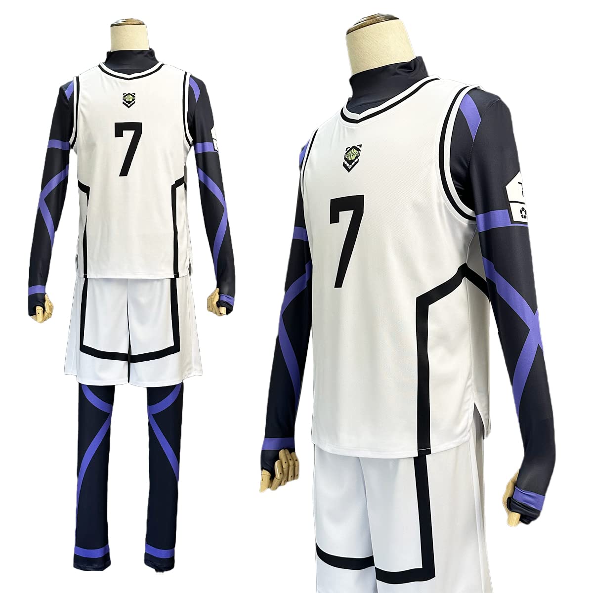 

Blue Rock Nagi Seishiro 7 White Inner Practice Cosplay Performance Holiday XL Size [HOLOUN] No. Uniform, Costume, Event, Anime, Halloween, Outfit,