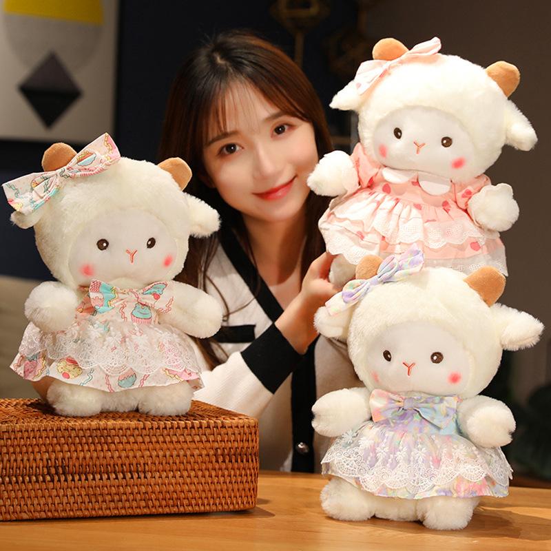 Internet Celebrity Lamb Doll Clothed Doll Plush Toy Girl Bed Sleeping Clutching Soothing Healing Doll