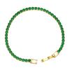 Charm Female Pink Blue Red Green Rainbow Blue Zircon Stone Round Bracelet Gold Color Wedding Jewelry For Women