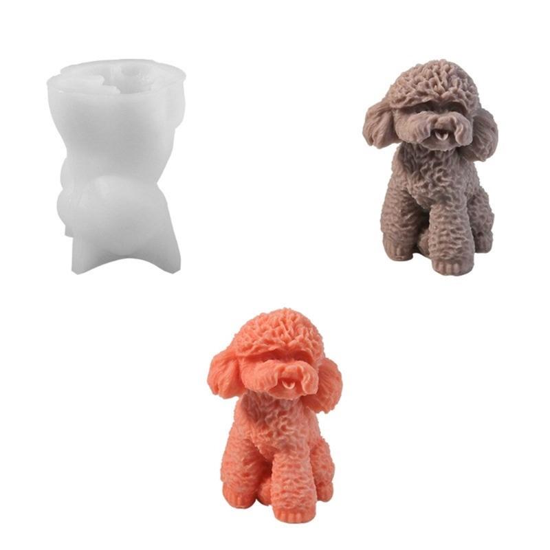 Lifelike Dog Scented Candle Mold Versatile Dog Silicone Mold for Custom Scented Candle and Art Projects