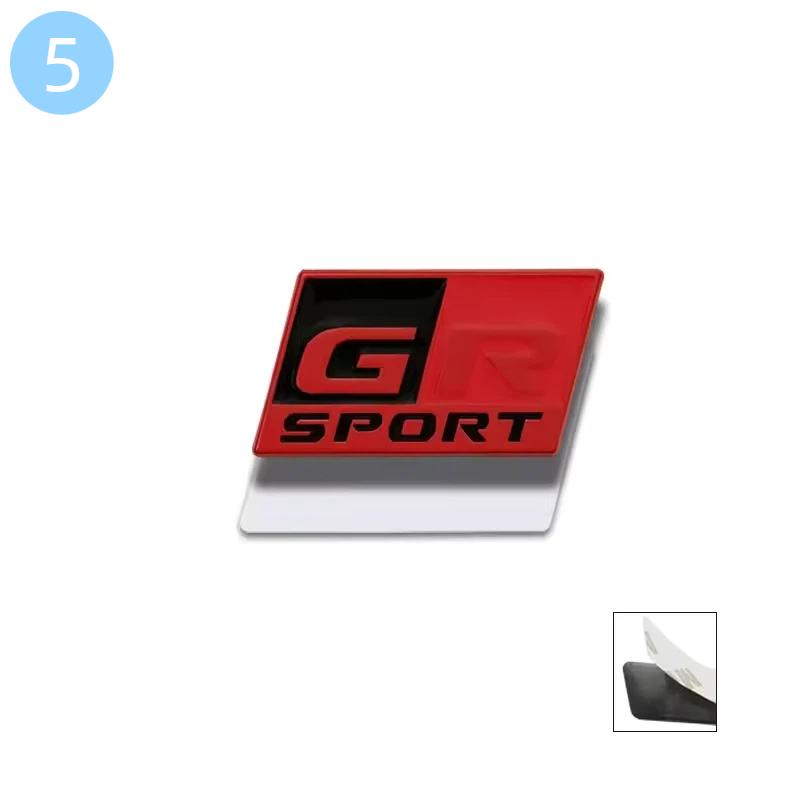 GR Sport 3D Metal Car Steering Wheel Interior Badge Emblem Decals For C-HR C-orolla R-AV4 Prius C-amry