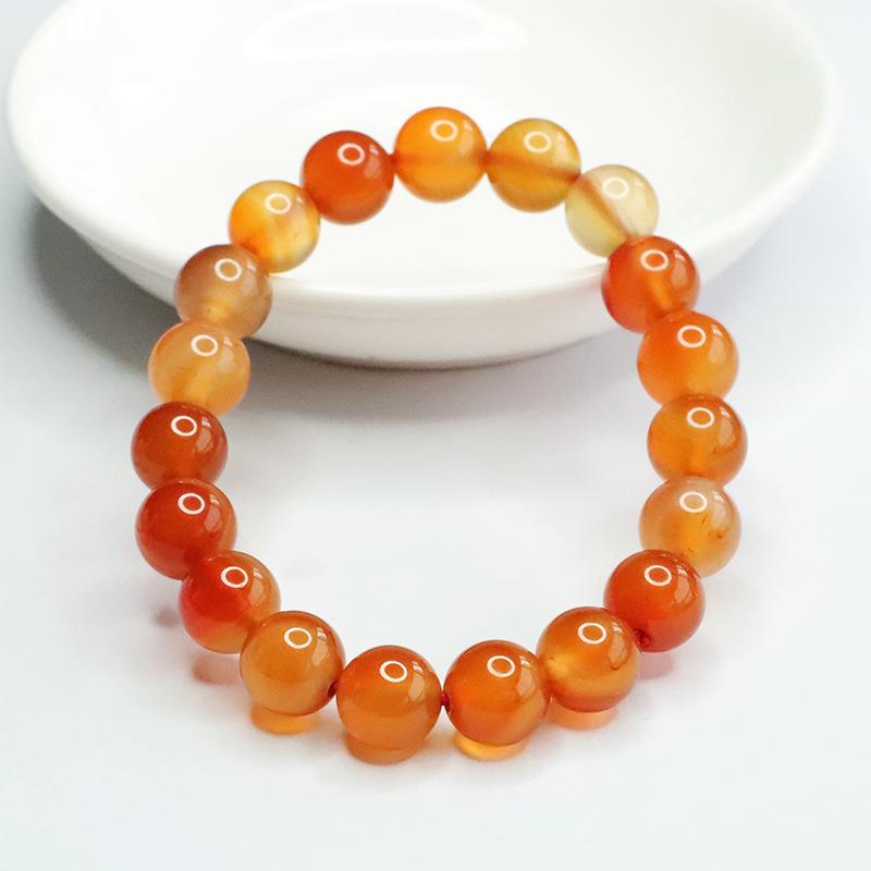 Juan Yu Natural Agate Bracelet - Icy Candy Red & Yellow Chalcedony