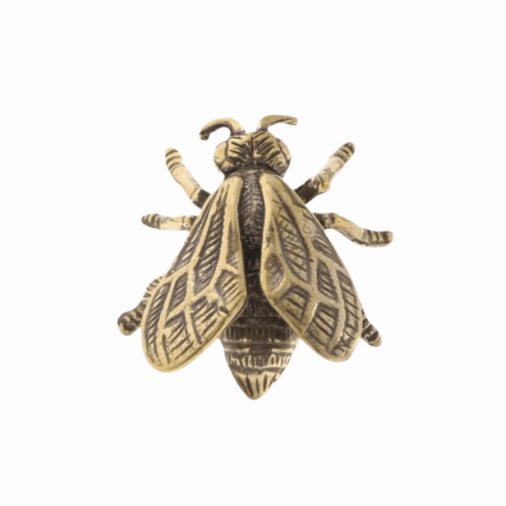 Furniture Hardware Bee Brass Handle Retro Wardrobe Drawer Pulls Elegant Cabinet Door Knobs  Window