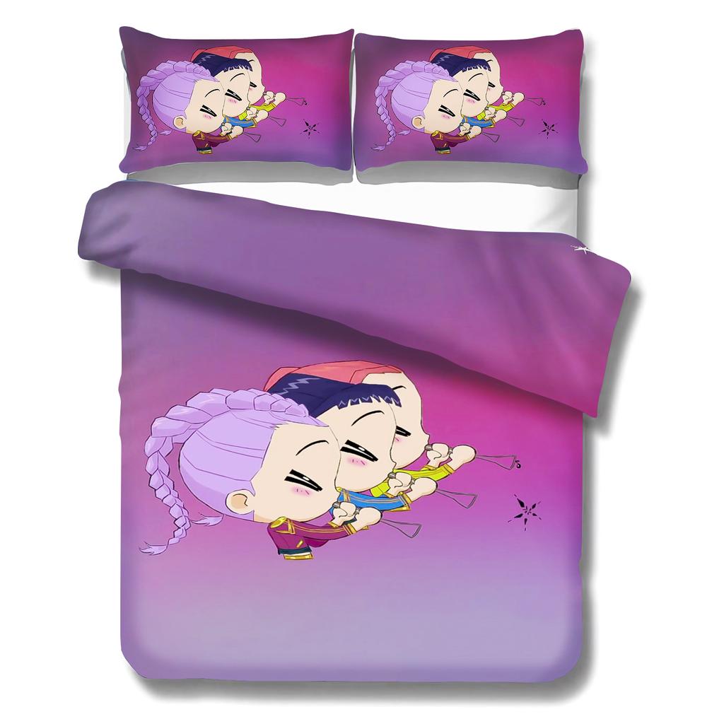 Kpop Hexe Jagd Mädchengruppe Bettbezug Set Idol Rumi Bettwäsche Set Thema Schlafzimmer Dekoration Für Mädchen Weihnachtsgeschenke
