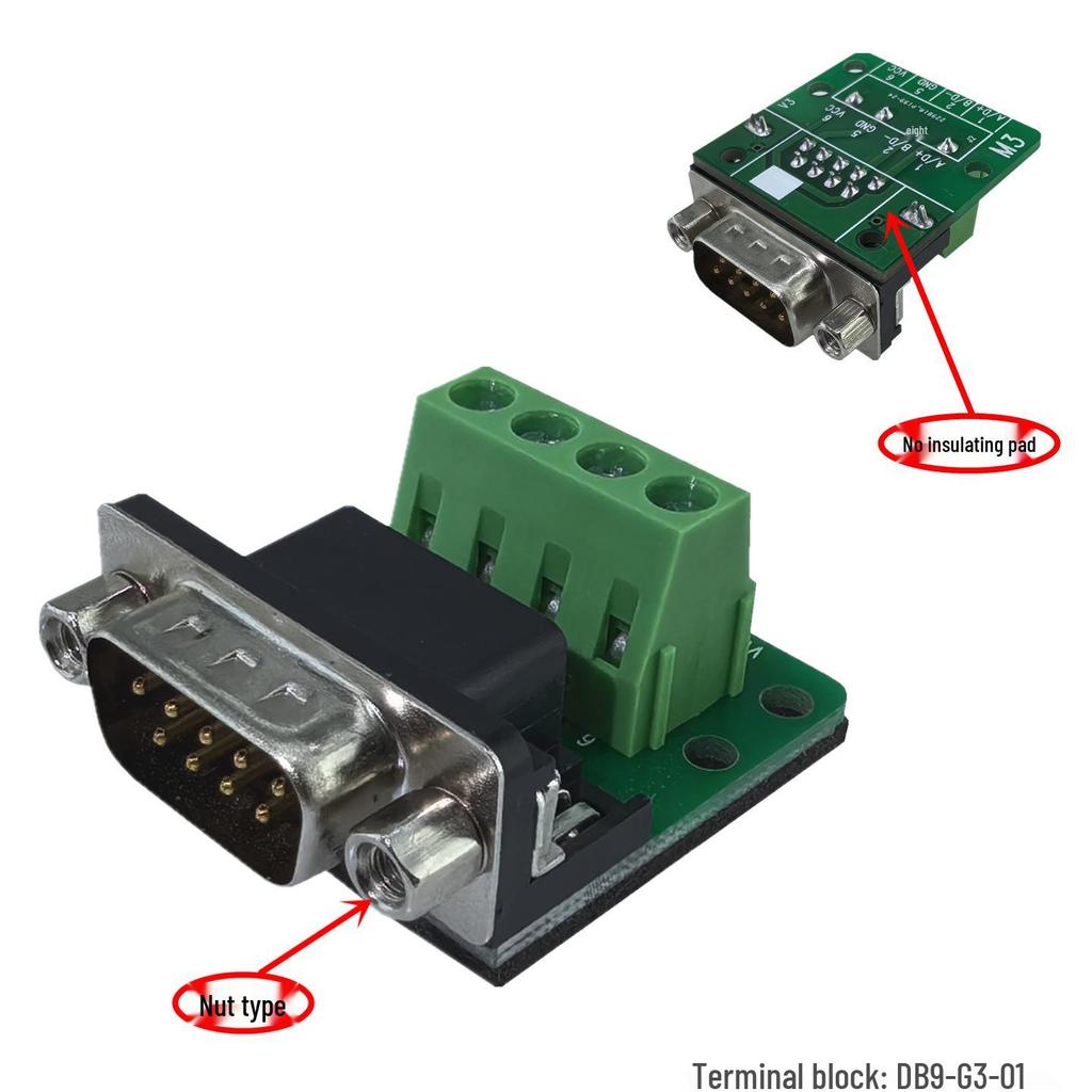 DB9-G3 Male Terminal Block: 232 To 485 Serial Port Adapter with 1/2/5/6 Pin Options