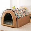 Arc-Shaped Thickened Pet Nest for Autumn and Winter - Large Space Cat and Dog Bed, Removable
