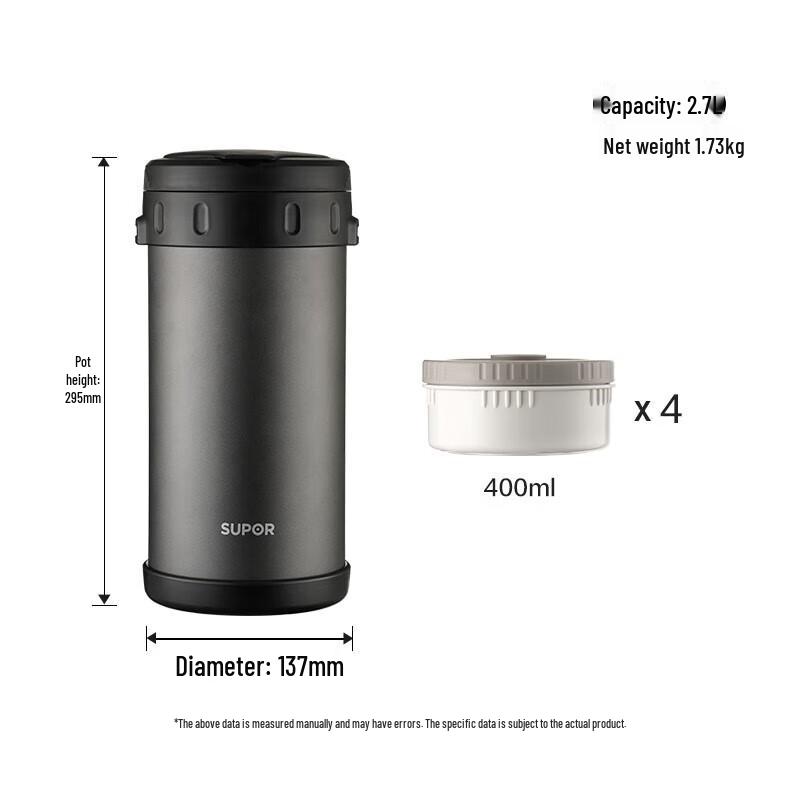 Supor Large Capacity Stainless Steel Insulated Lunch Box