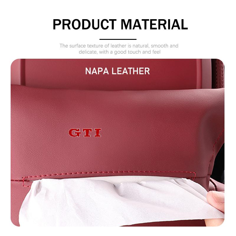 TMBCU1 Leather Car Tissue Storage Bag Back Seat Hanging Tissue Box For Volkswagen VW Passat B5 B5.5 2000- 2007 2008 2009 2010 Touareg