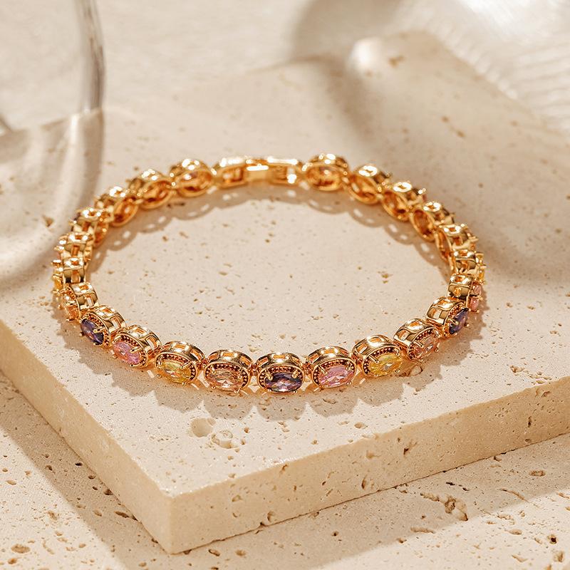 Women Gold Green Stone Geometric Anklet Foot Jewelry золотой
