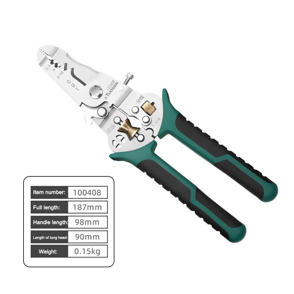 High-carbon Steel Wire Stripping Pliers Multifunctional Non-Slip Wire Stripping Tool Hand Tools Comfortable