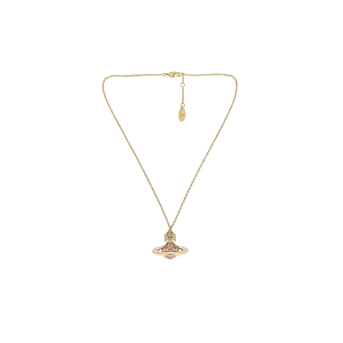 Vivienne Westwood 3D Saturn Pendant Brass Necklace Women necklace Gold 630203AO02R619 F,Gold