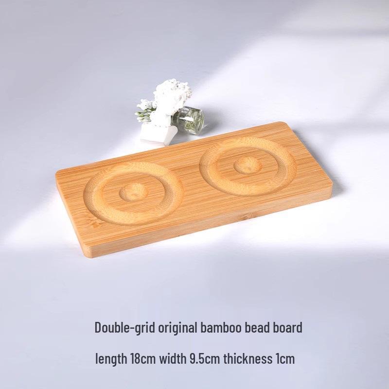 Beaded Bamboo Wooden Jewelry Tray for Bracelets and Necklaces