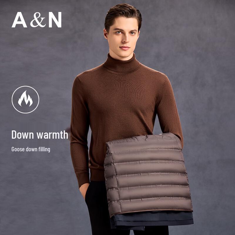 Antonio Men's 85% Goose Down Detachable Liner Business Lapel Jacket