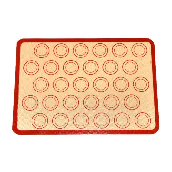 Baking Mat Non-stick Silicone Baking Mat with 30 Rings 0.75mm Thick Heat Resistant Oven Mat Cookie Kitchen Mat красный