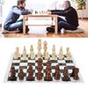 Folding Chess Board with 32 Pieces Chess Pieces Portable Funny Board Game Chess Sets for Holiday Party