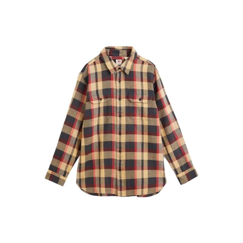 Levis Plaid Single-Breasted Collar Long Sleeve Shirt Men Shirts Multicolor 19587-0214