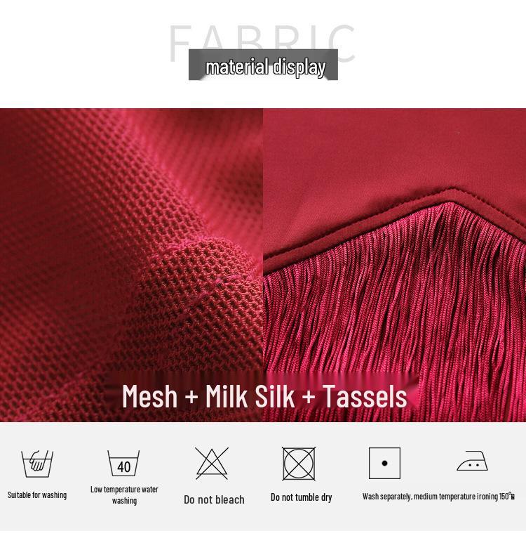 Huayu Women's Latin Dance Competition Dress with Tassel Skirt