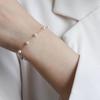 European & American Gypsophila Pearl 5mm Stainless Steel Bracelet - Luxurious Women's K-Plated Design